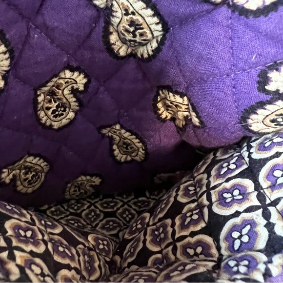 VERA BRADLEY Simply Violet 2010 Weekender Bag Purple Paisley Bandana Y2K Travel - Picture 6 of 16
